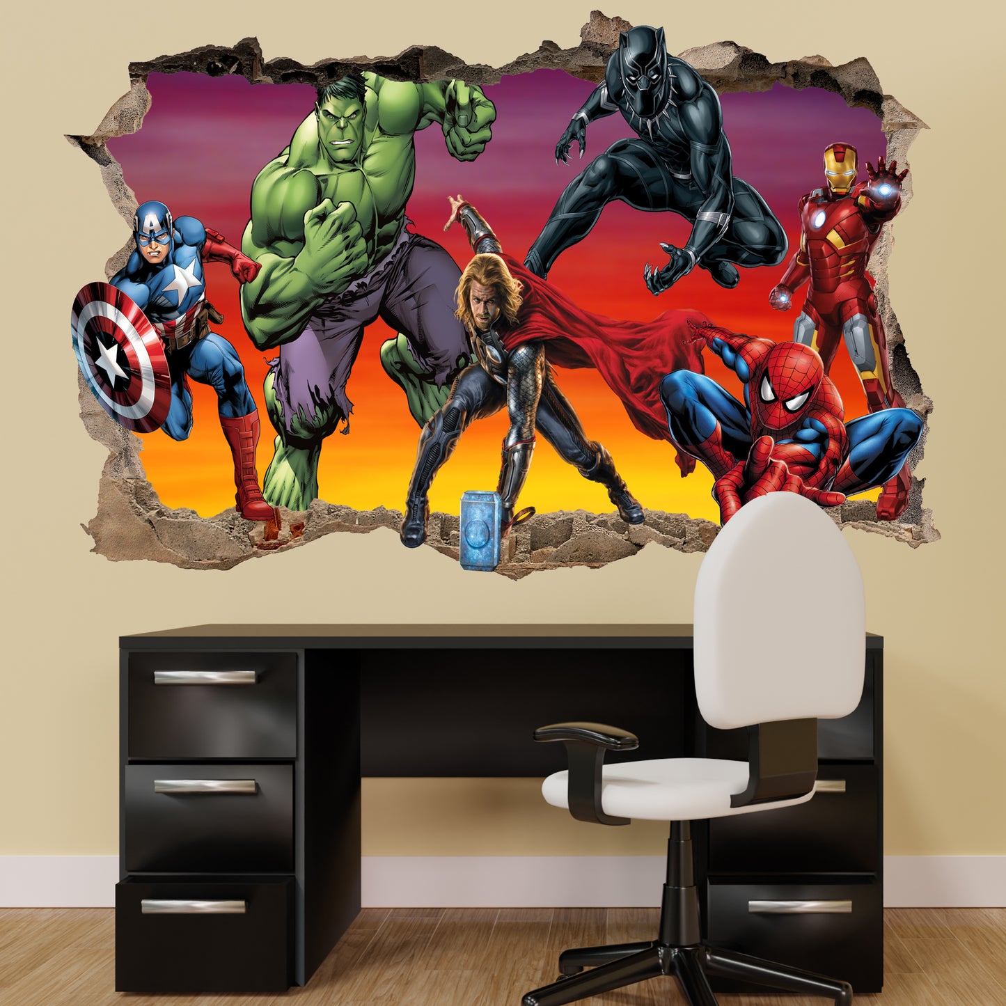 marvel avengers wall art poster sticker
