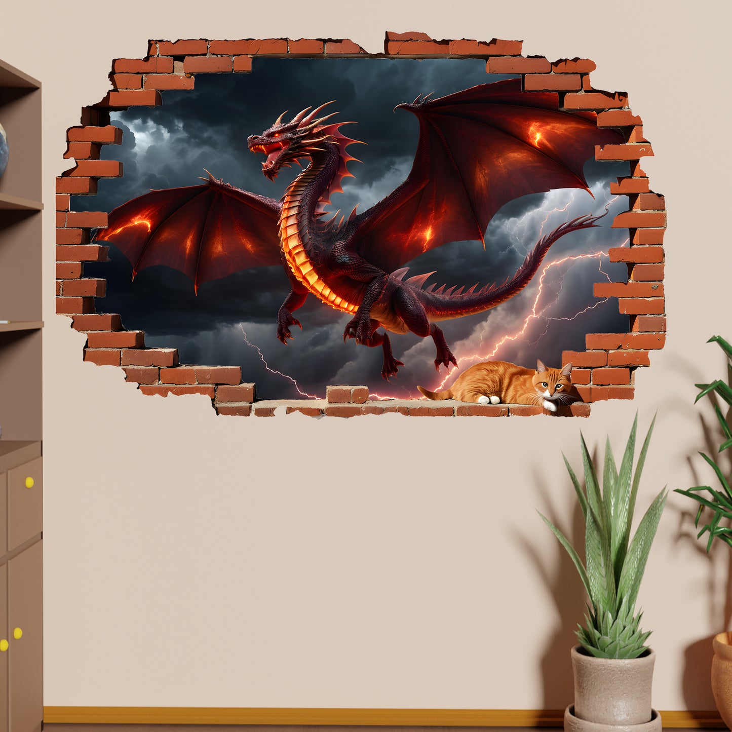 Dragon and Thunders Decal Poster