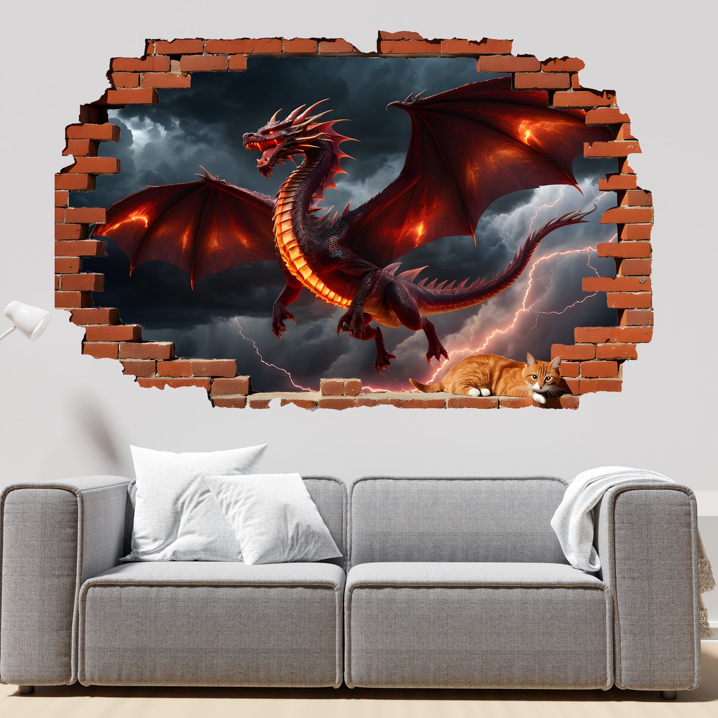 Dragon and Thunders Decal Poster