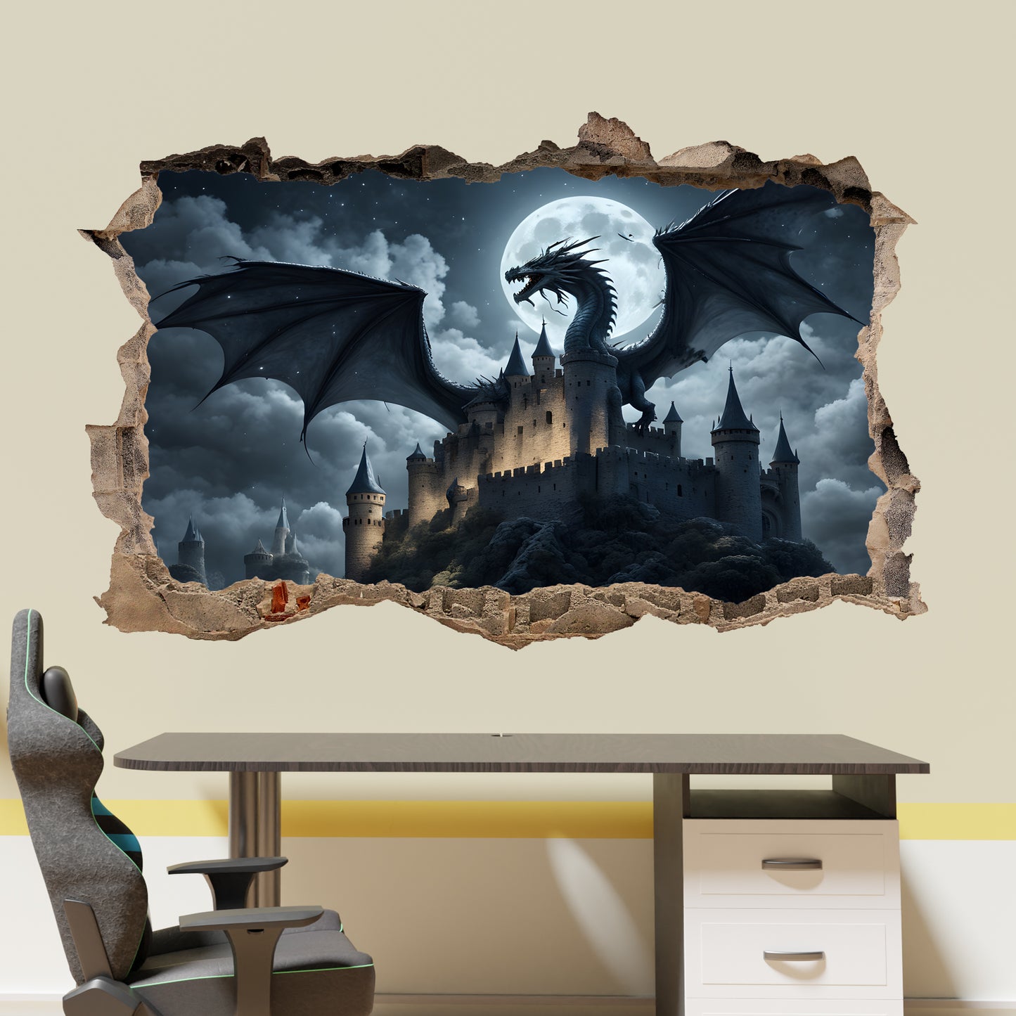 Dragon Wall Decal Poster Self-adhesive Sticker