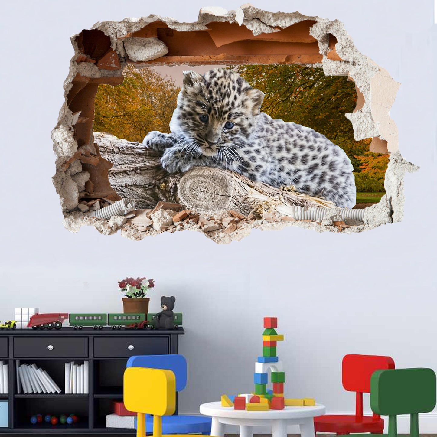 Nature's Beauty Leopard Wall Vinyl for Wildlife Enthusiasts Poster Stickers Room Office Nursery Shop Decor Decal Mural RV0