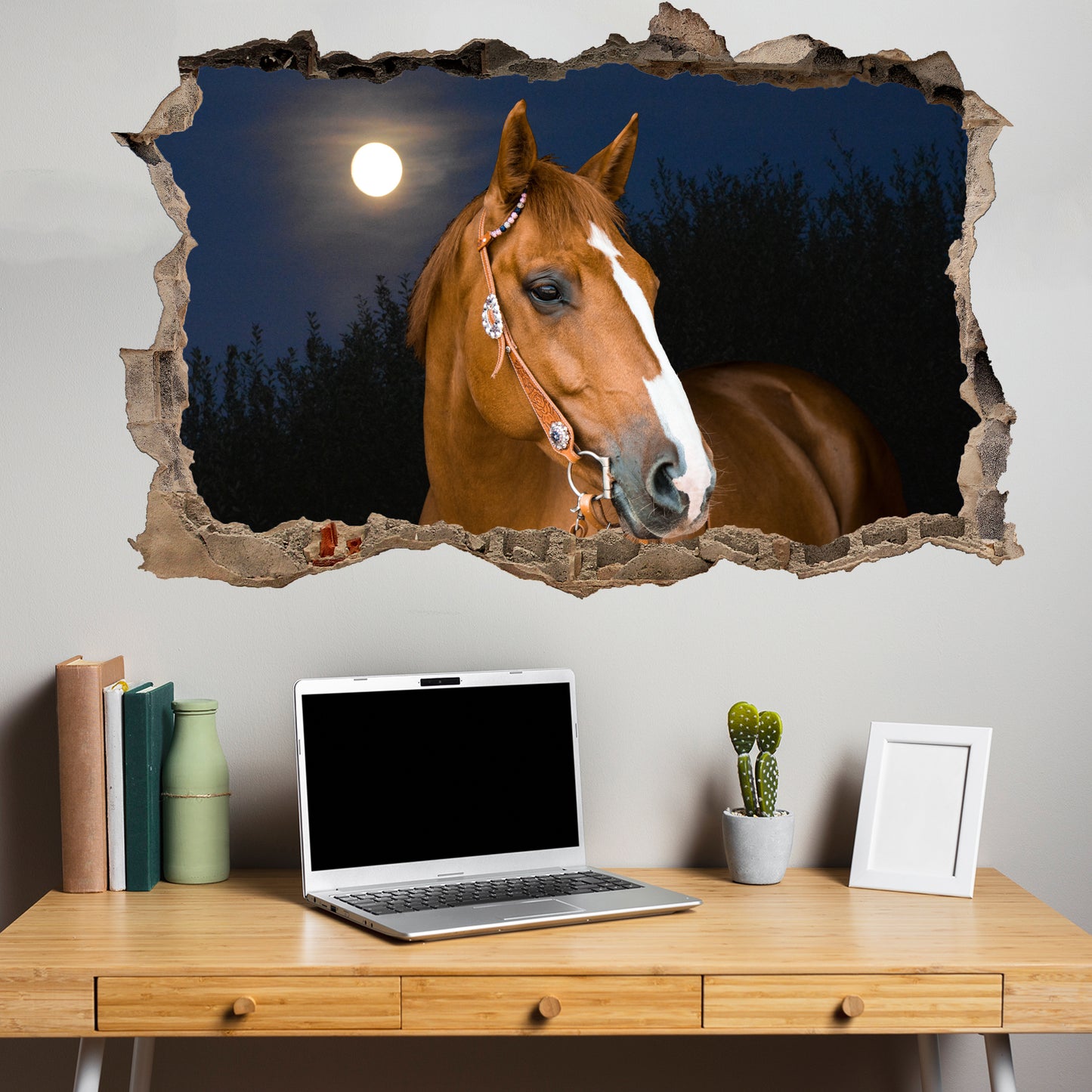 brown horse wall sticker mural decal