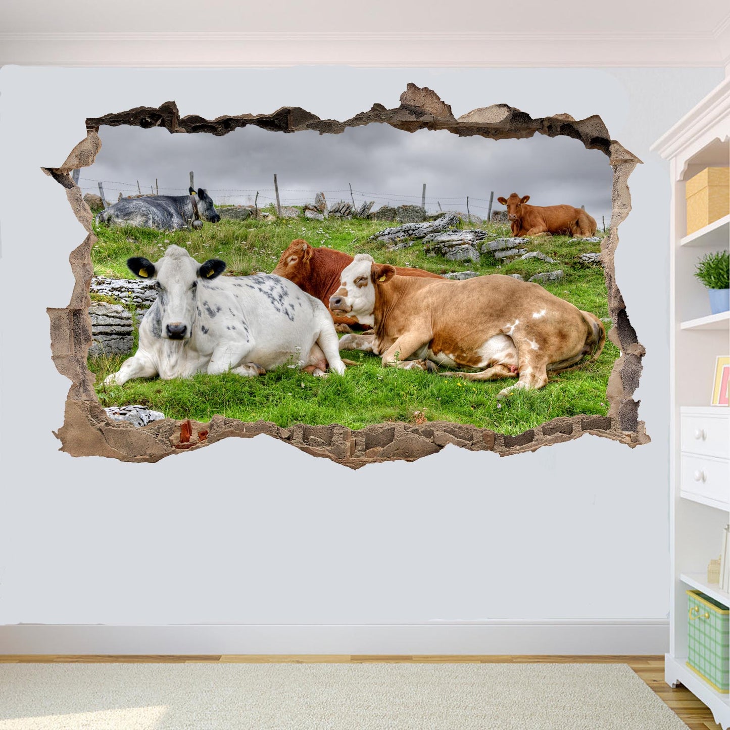 Cow and Cattle Wall Sticker Mural Decal Poster