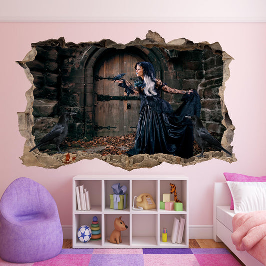 Gothic Girl Wall Art Sticker Decal Mural Poster