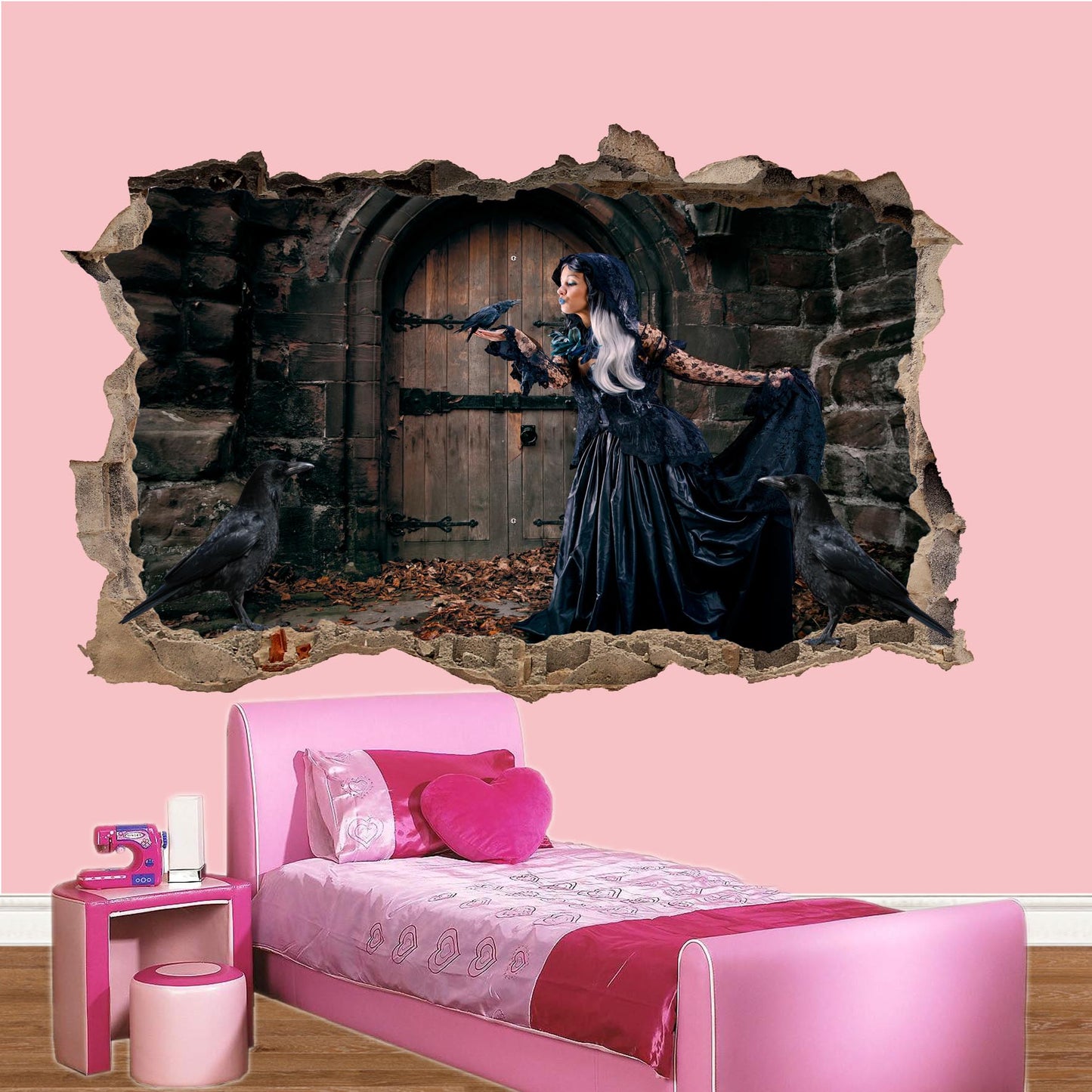 Gothic Girl Wall Art Sticker Decal Mural Poster