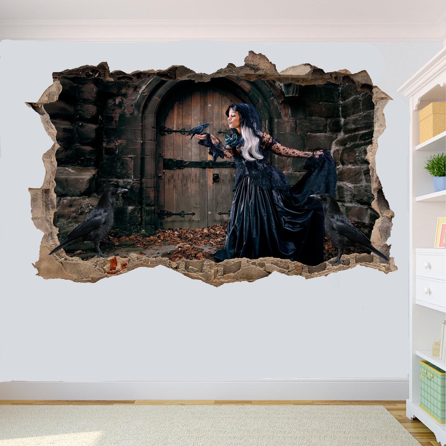 Gothic Girl Wall Art Sticker Decal Mural Poster