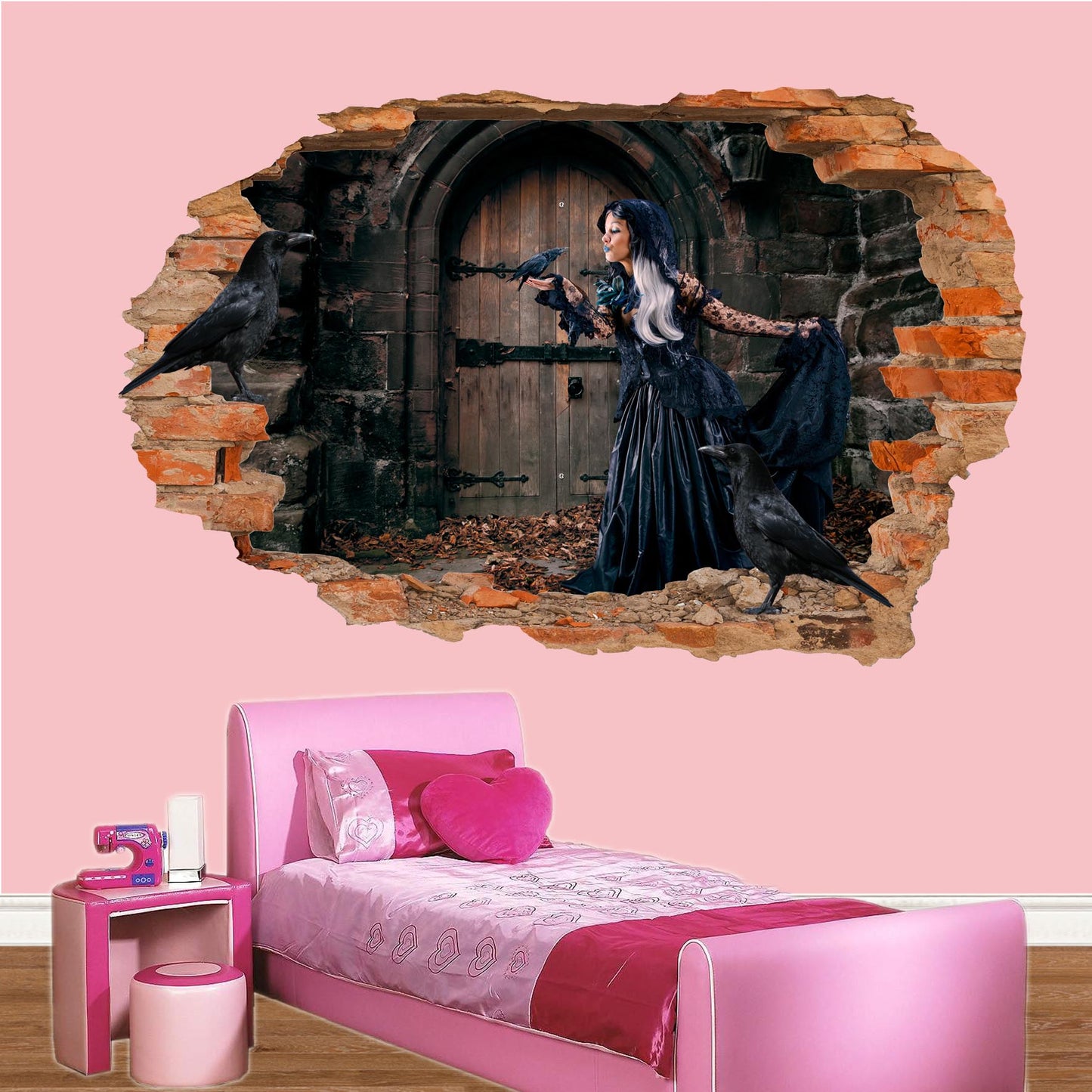 Gothic Girl Wall Art Sticker Decal Mural Poster
