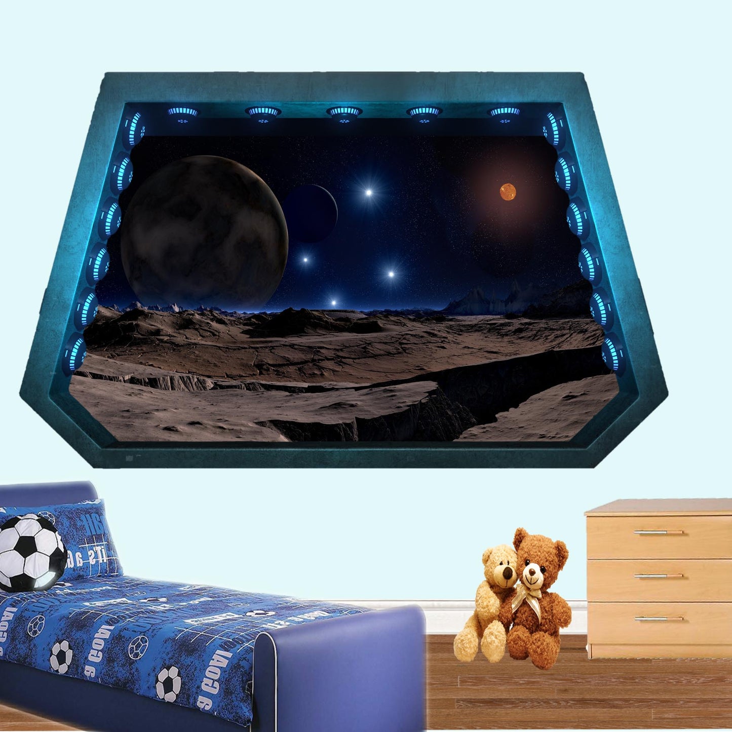 Galactic Wonder Space Wall Sticker Decal Mural Poster for Cosmic Bedroom Decor RJ6