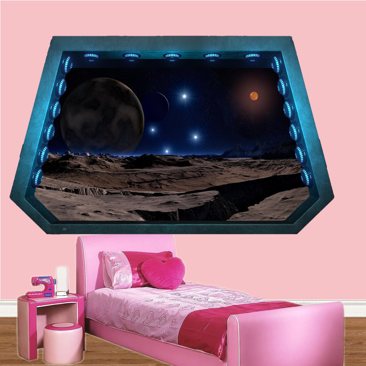 Galactic Wonder Space Wall Sticker Decal Mural Poster for Cosmic Bedroom Decor RJ6