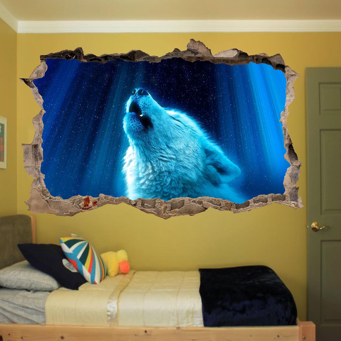 White Wolf Wall Sticker Poster Decal Mural