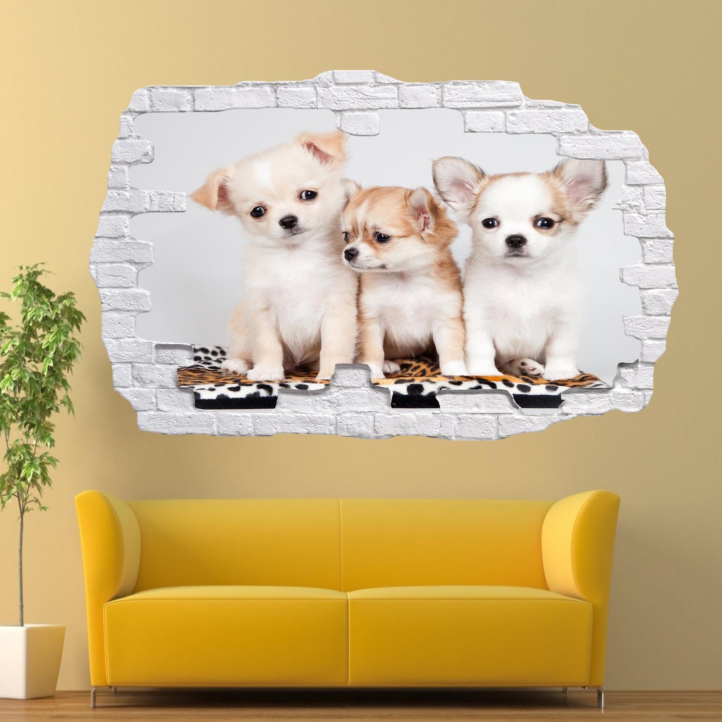 Chihuahua Puppies Wall Sticker Dogs Poster Decal