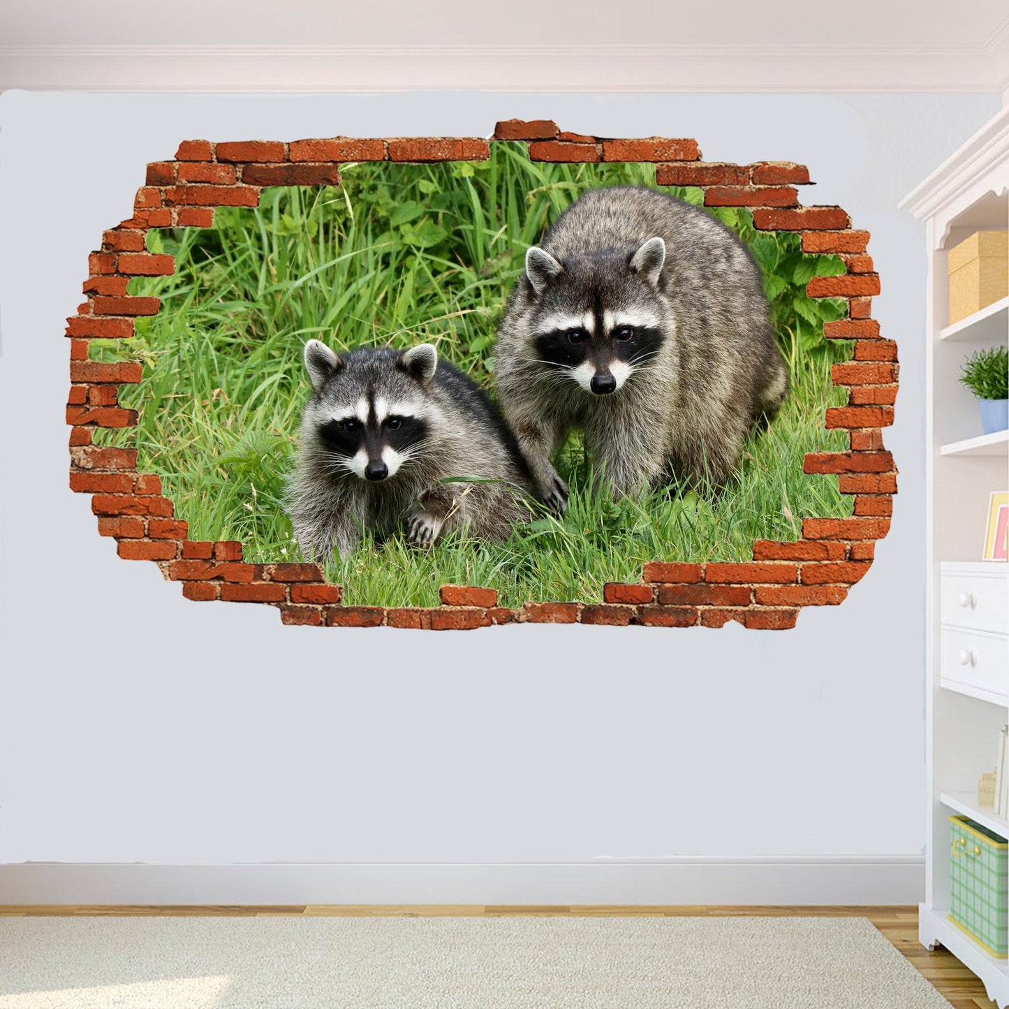 Racoon Wall Sticker Poster Decal Mural