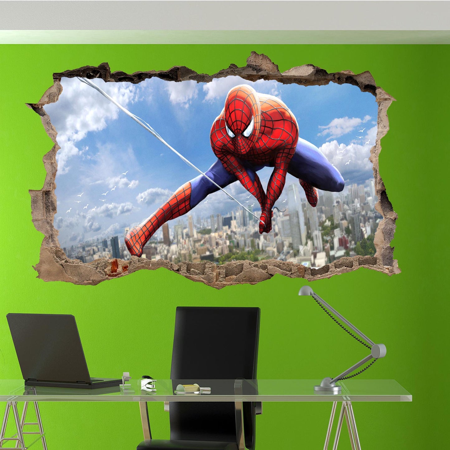 Avengers Superhero Spiderman Wall Sticker 3D Art Poster Office Nursery Home Decor Decal Mural ST1