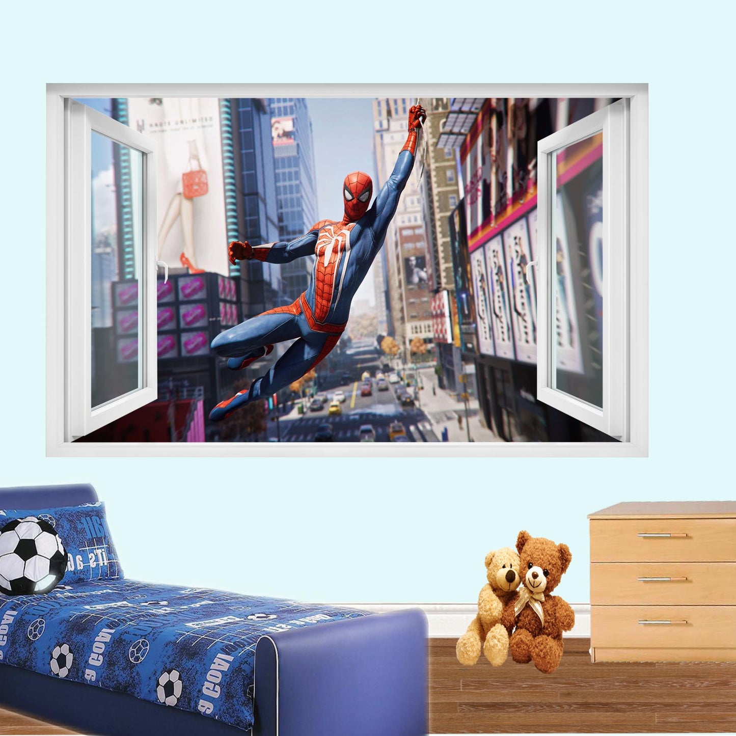 Superhero Spiderman Wall Sticker 3D Art Poster Avengers Office Nursery Home Decor Decal Mural TV8