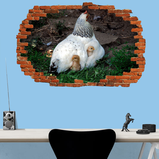Chicken Hen Chicks Wall Sticker Mural Decal