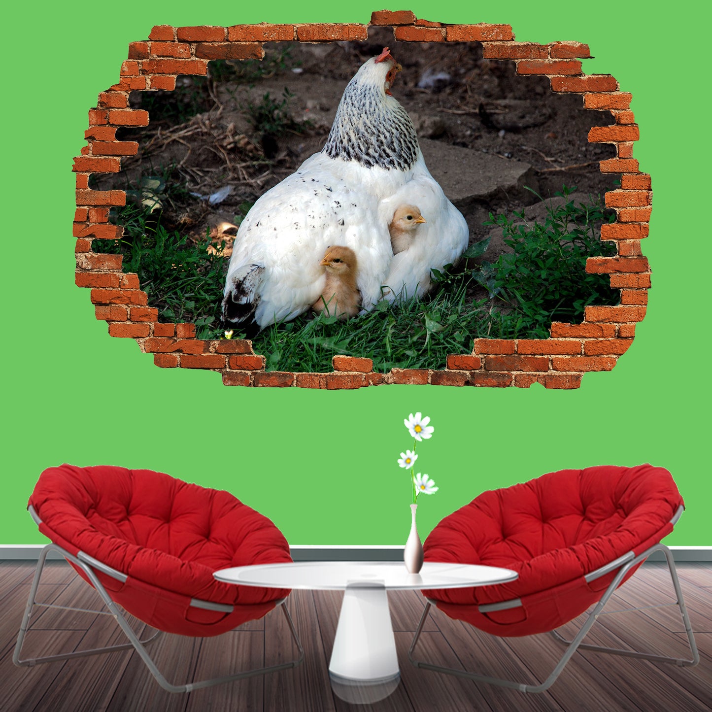 Chicken Hen Chicks Wall Sticker Mural Decal