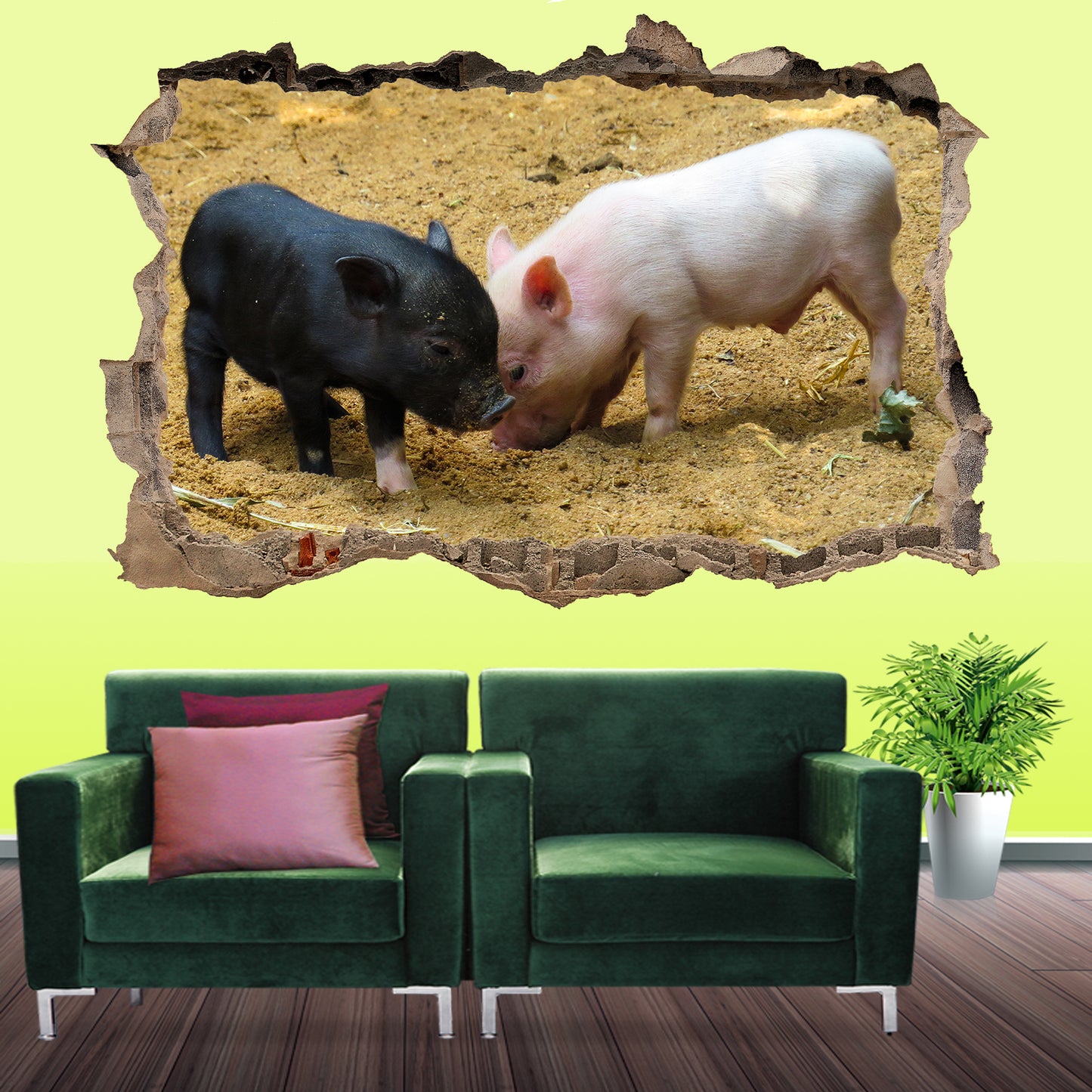 Piglets Wall Sticker Mural Decal Poster