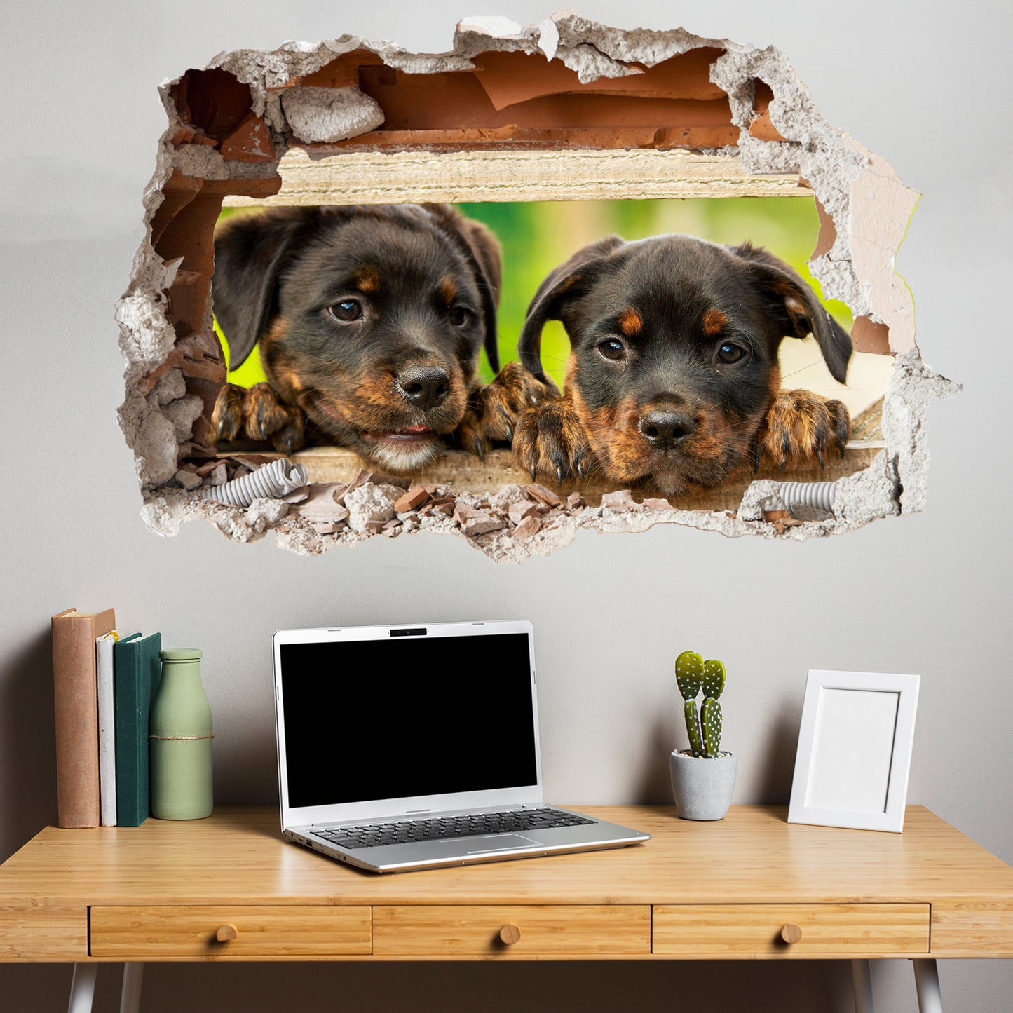 cute puppies wall sticker mural decal