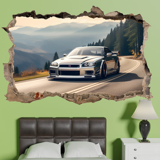 Sport Car Nissan GTR Wall Sticker Art Poster