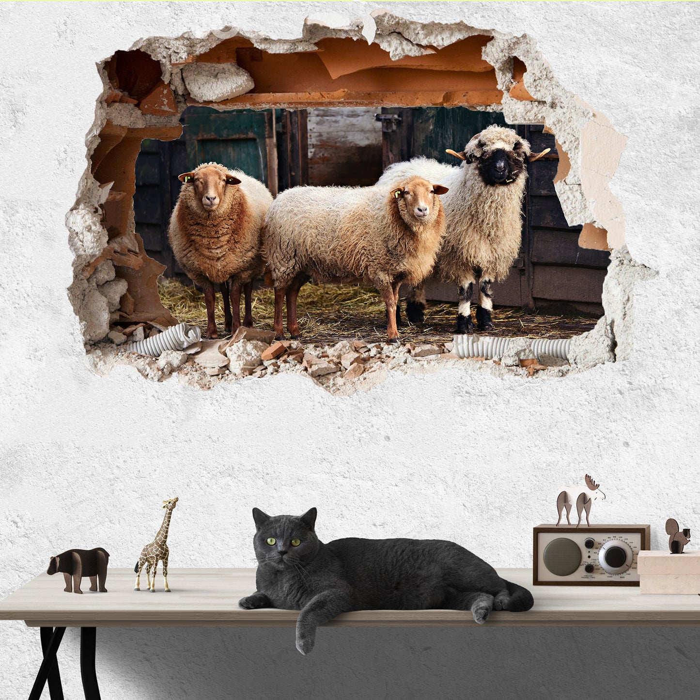 Sheep and Ram Wall Sticker Mural Decal Poster