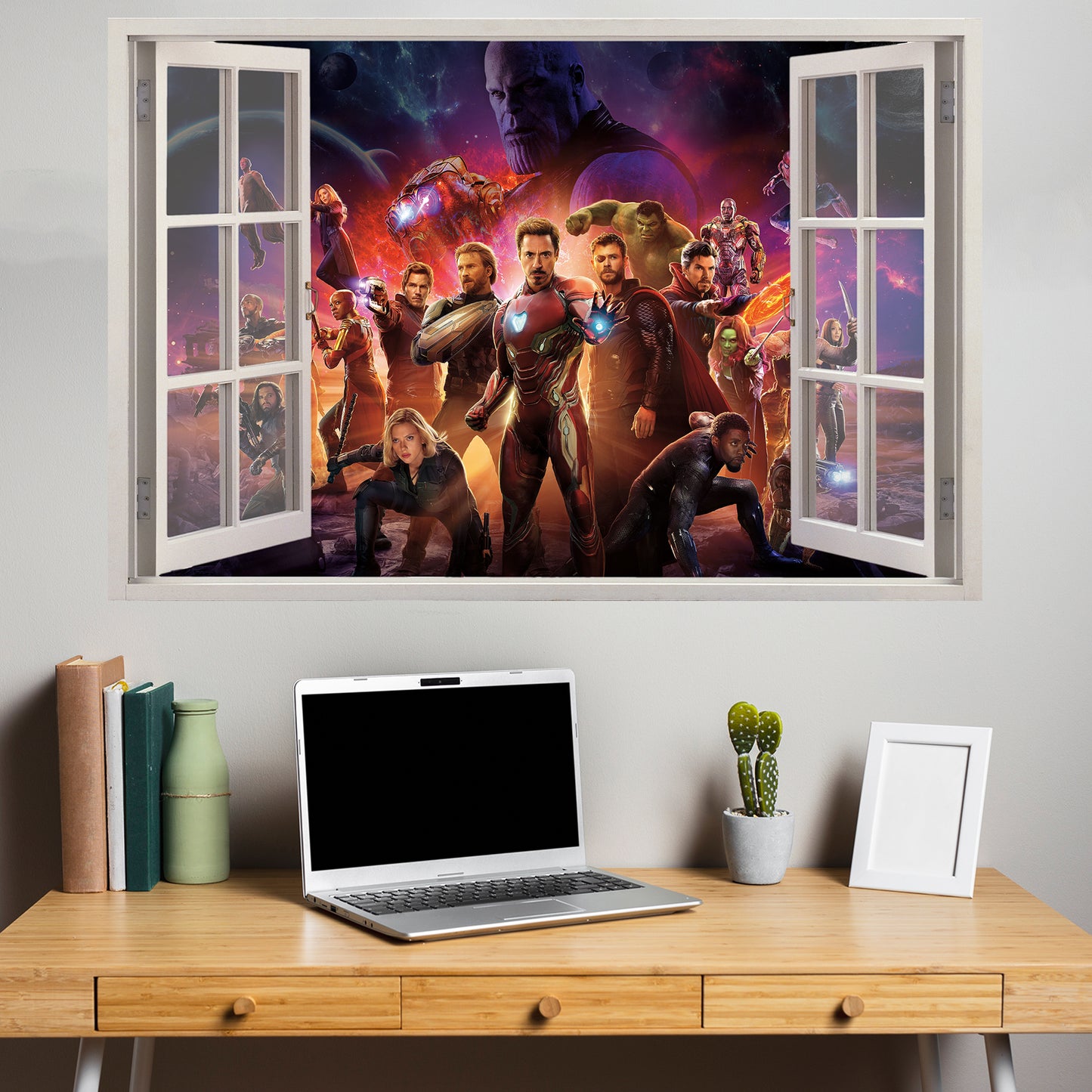 Marvels Avengers Spiderman Ironman Hulk Infinity War Wall Sticker Poster Mural