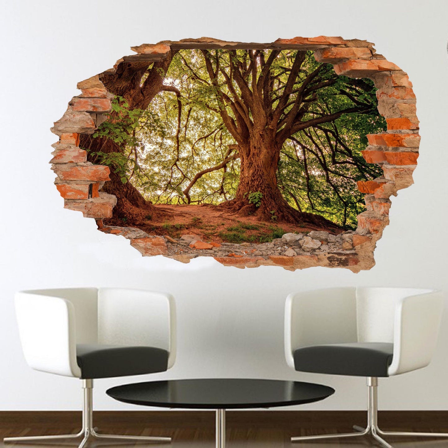 Forest Old Major Oak Trees Wall Stickers 3d Art Mural Room Office Shop Decor SB6