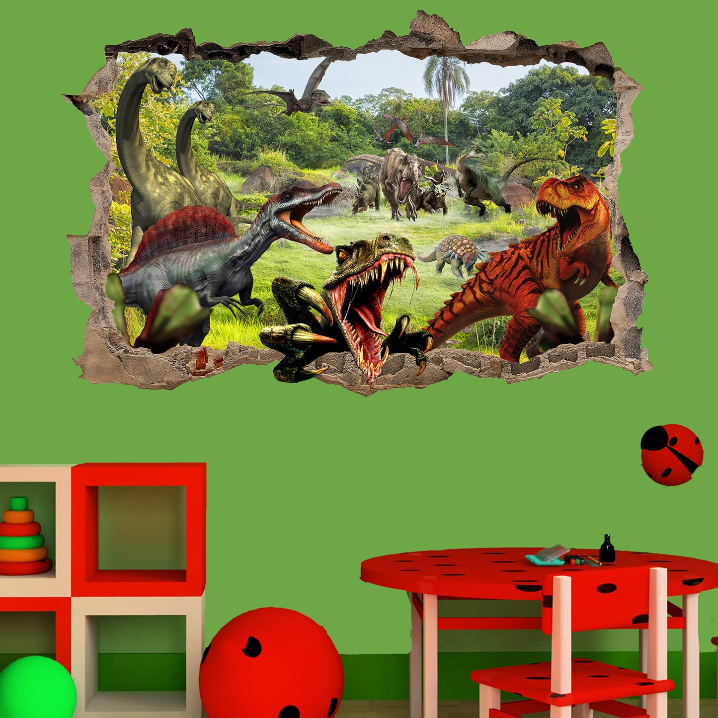 Jurassic World Dinosaurs Wall Sticker Mural Decal Poster