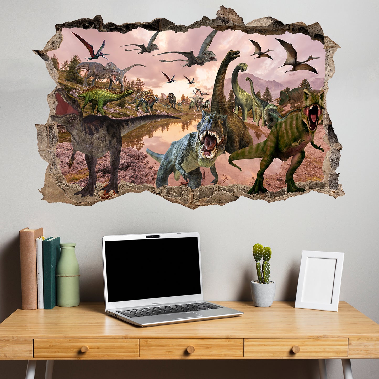 Jurassic World Dinosaurs Wall Sticker Mural Decal Poster Wall Art Transfe