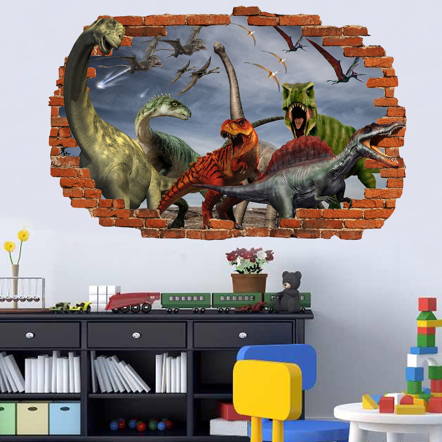 Jurassic World Dinosaurs Wall Sticker Mural Decal Poster Wall Art Transfe