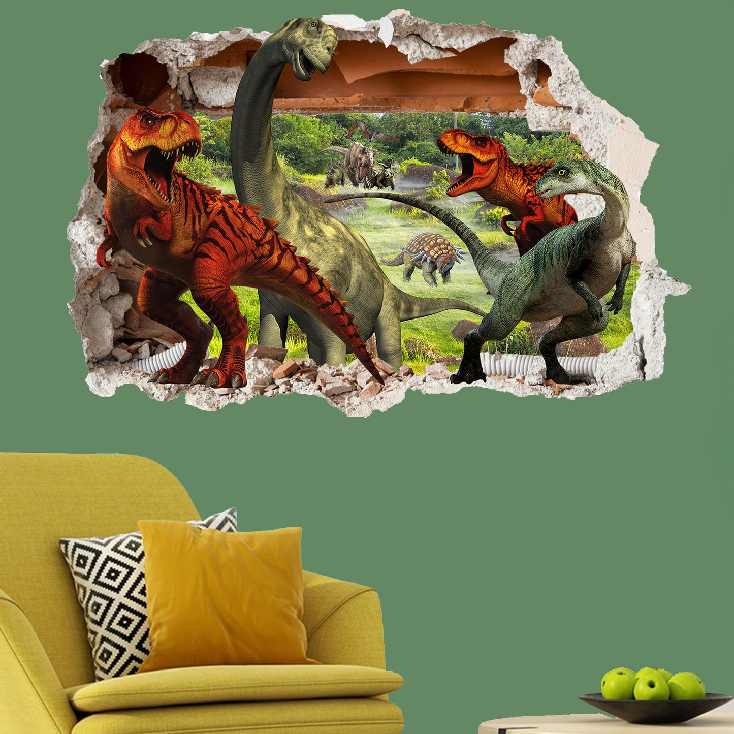 Jurassic World Dinosaurs Wall Sticker Mural Decal Poster Wall Art Transfe