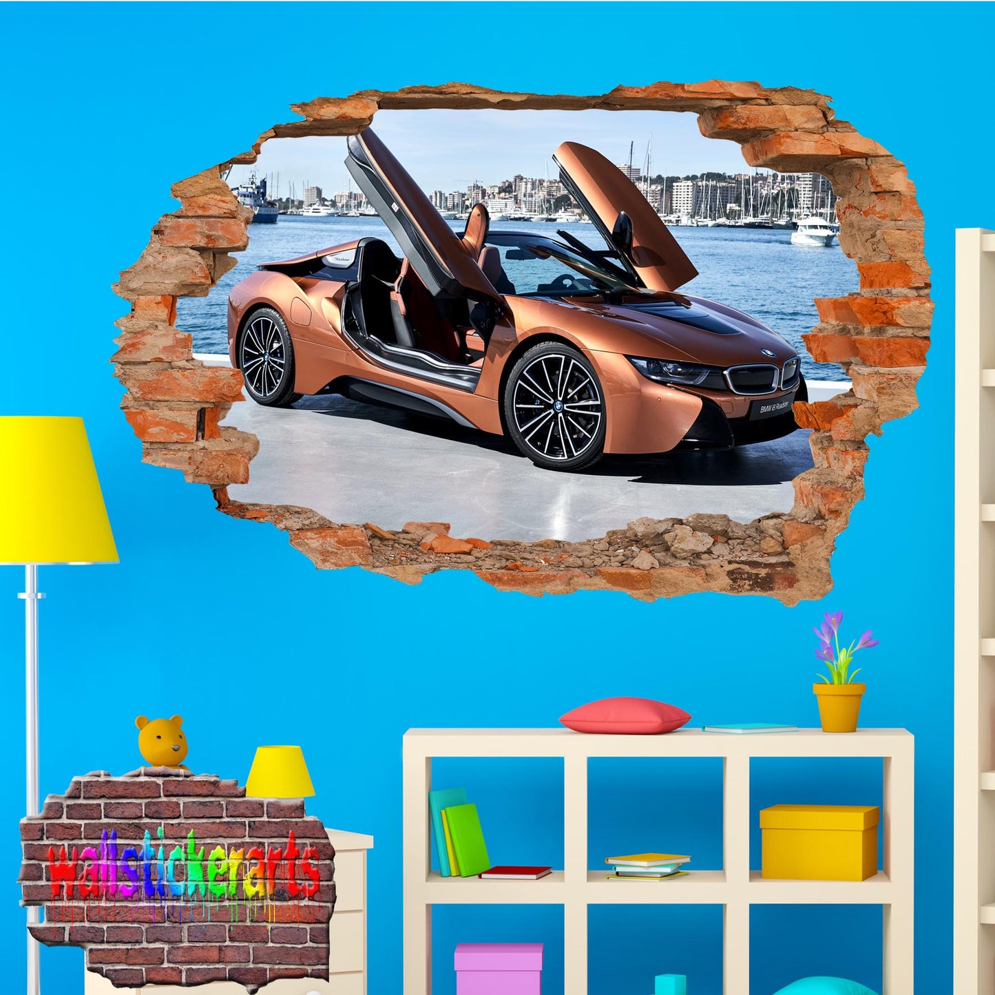 BMW Roadster wall sticker mural poster
