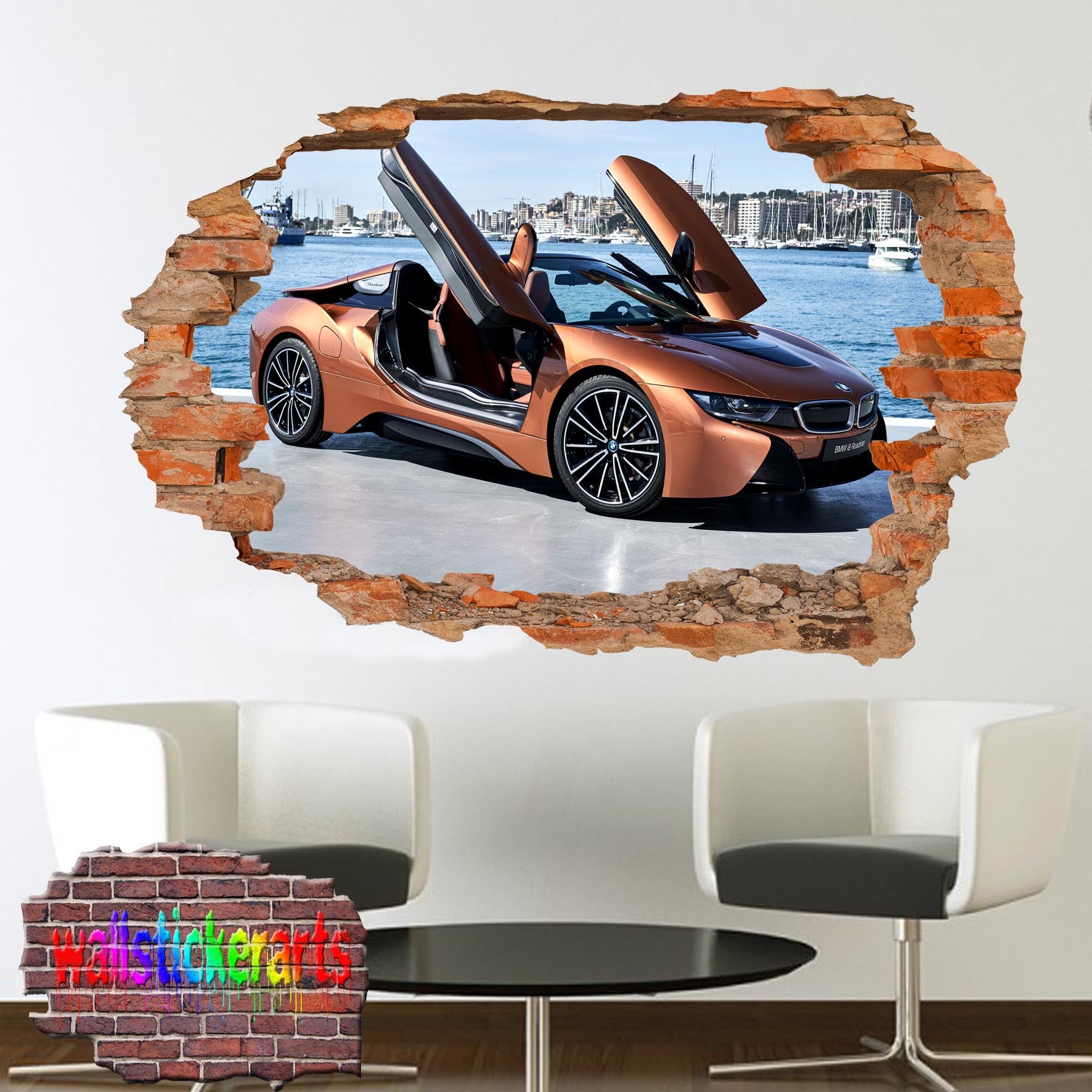 BMW Roadster wall sticker mural poster