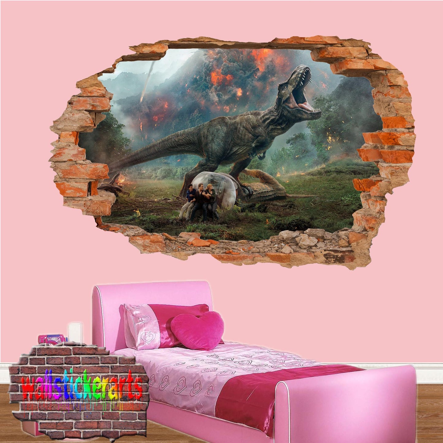 Jurassic Apocalypse Dinosaurs Wall Sticker 3d Art Poster Room Office Nursery Decor Decal Mural A15