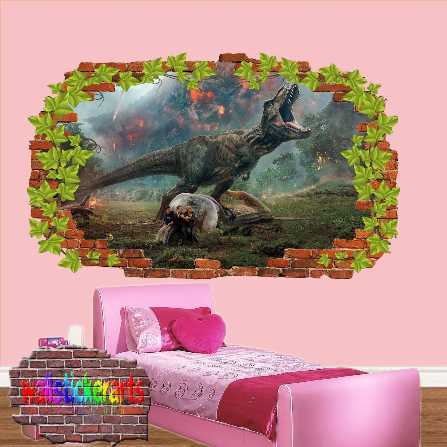 Jurassic Dinosaurs Wall Sticker 3d Art Poster Room Office Nursery Decor Decal Mural A16