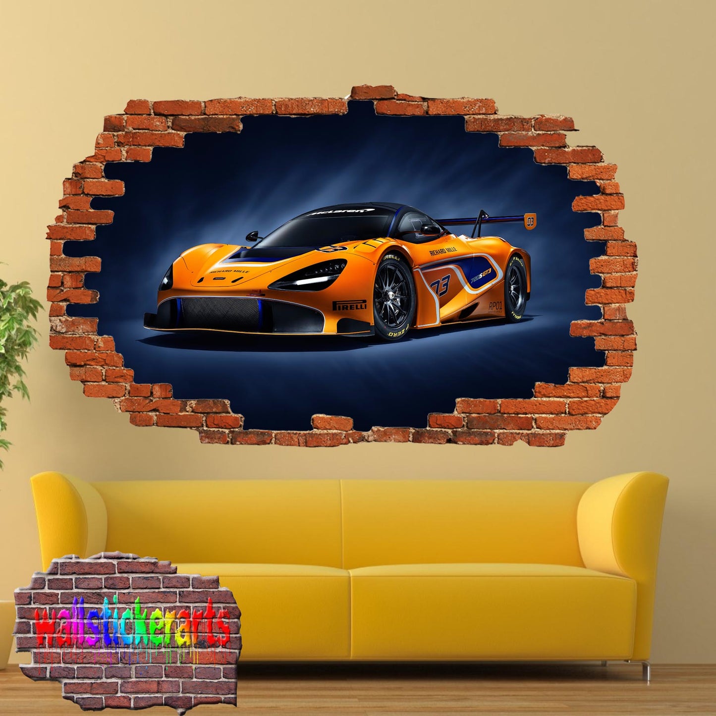 McLaren GT Wall Sticker poster mural decal
