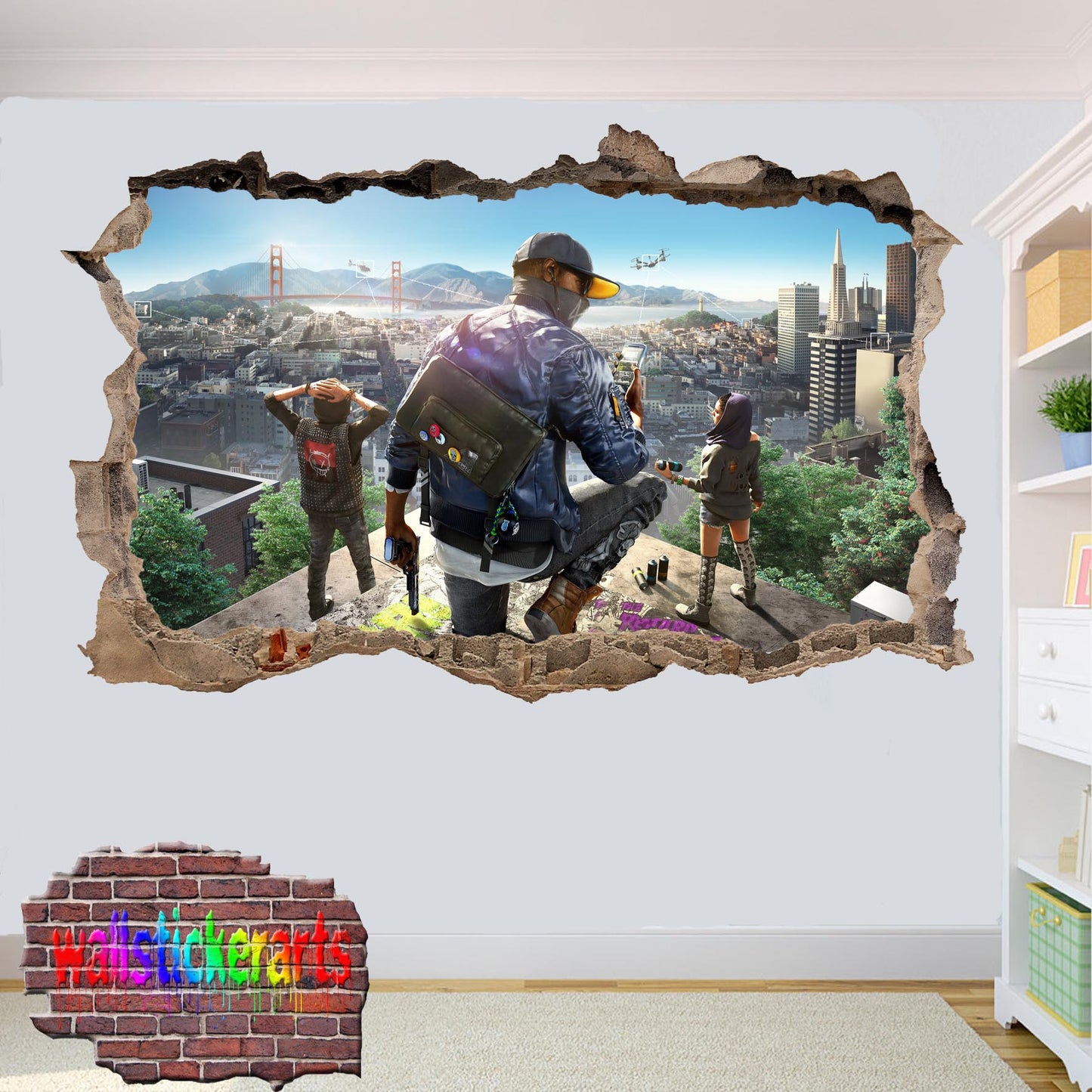Watch Dogs Wall Sticker Mural Poster Decal