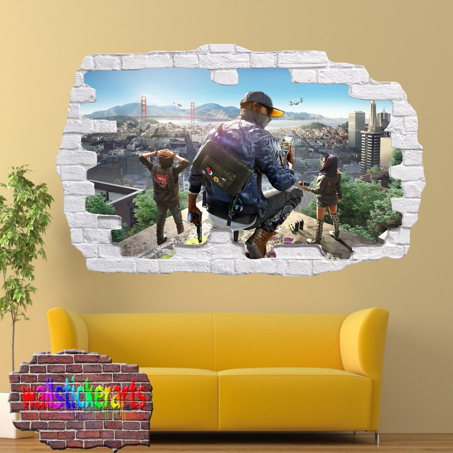 Watch Dogs Wall Sticker Mural Poster Decal