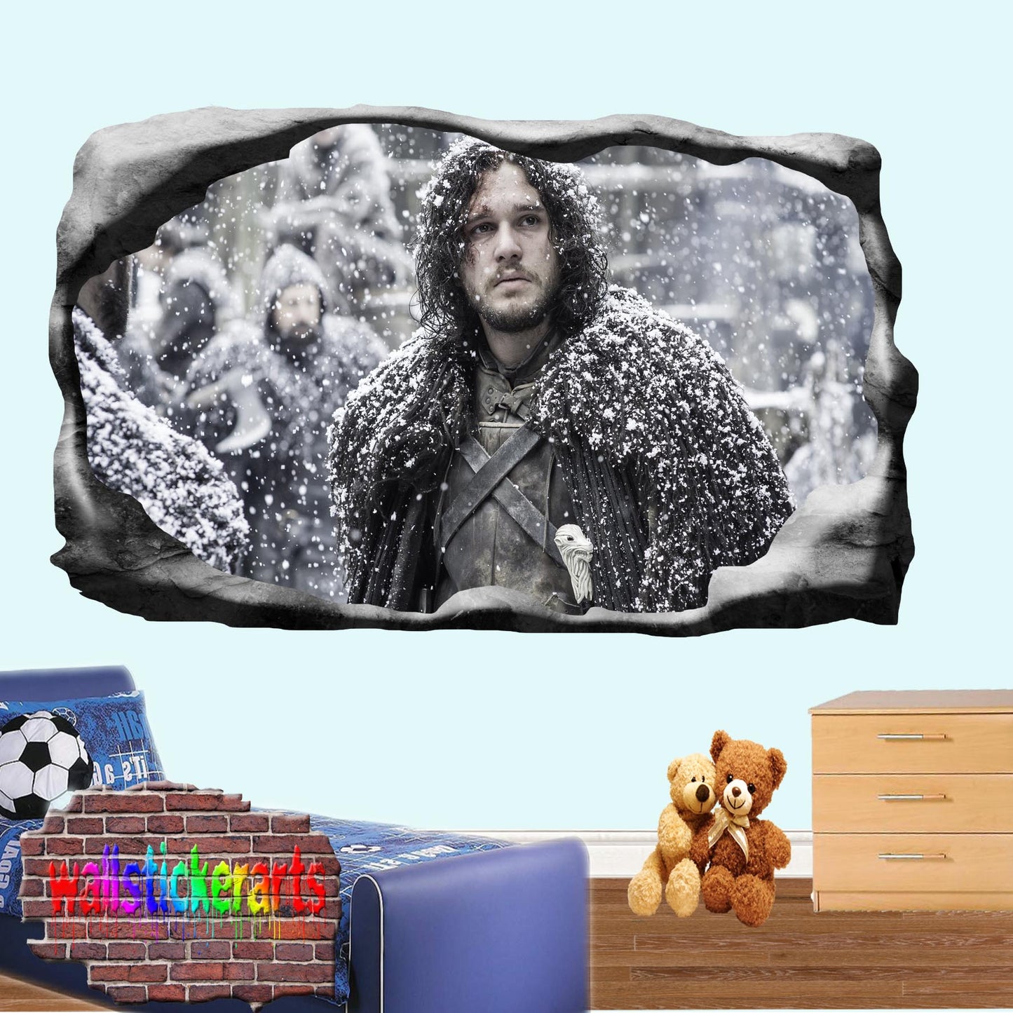 Game of Thrones Character Jon Snow wall sticker poster decal mural