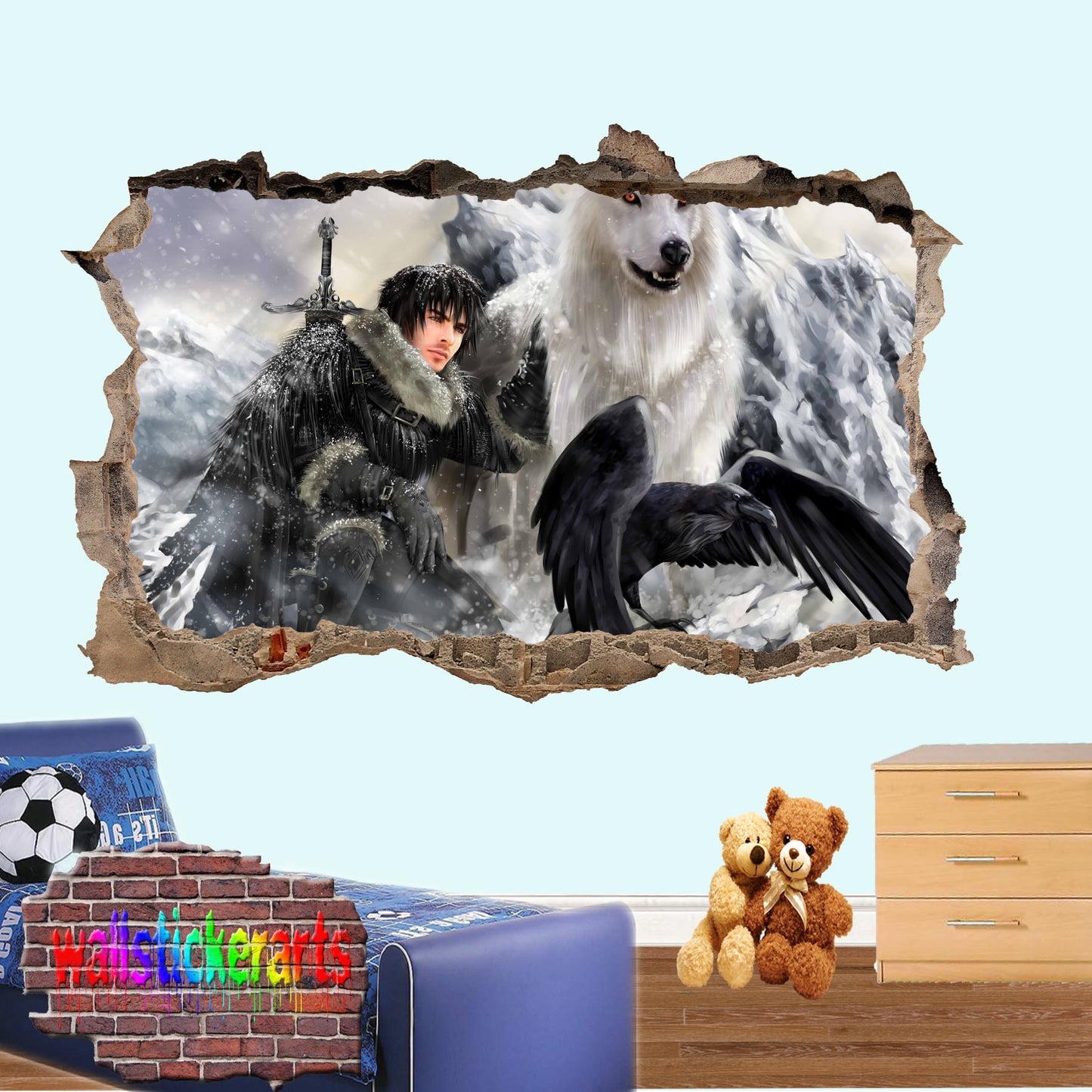 Game of Thrones Character Bran Stark wall sticker poster decal mural