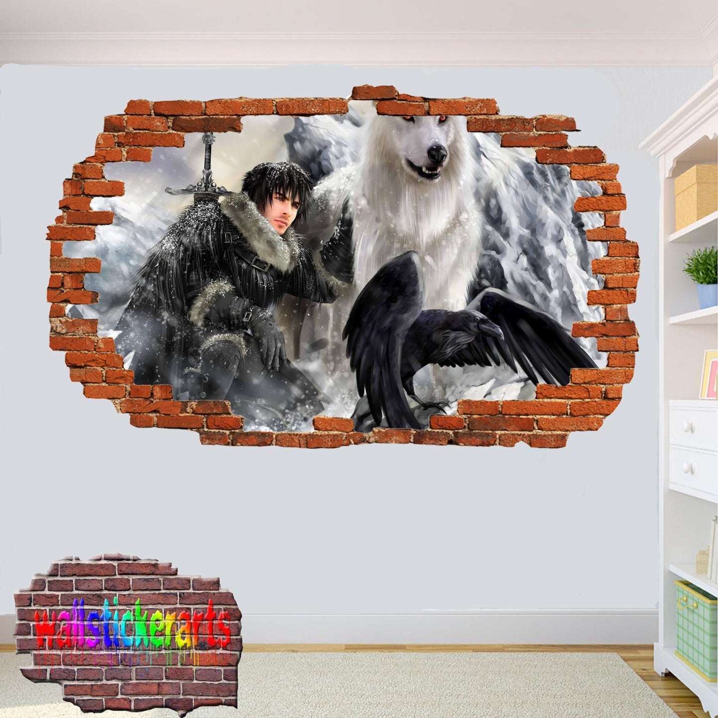 Game of Thrones Character Bran Stark wall sticker poster decal mural