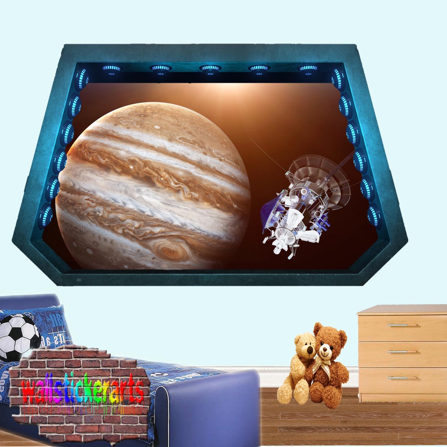 Planets Jupiter Satellite Galileo Wall Sticker Poster Decal Mural