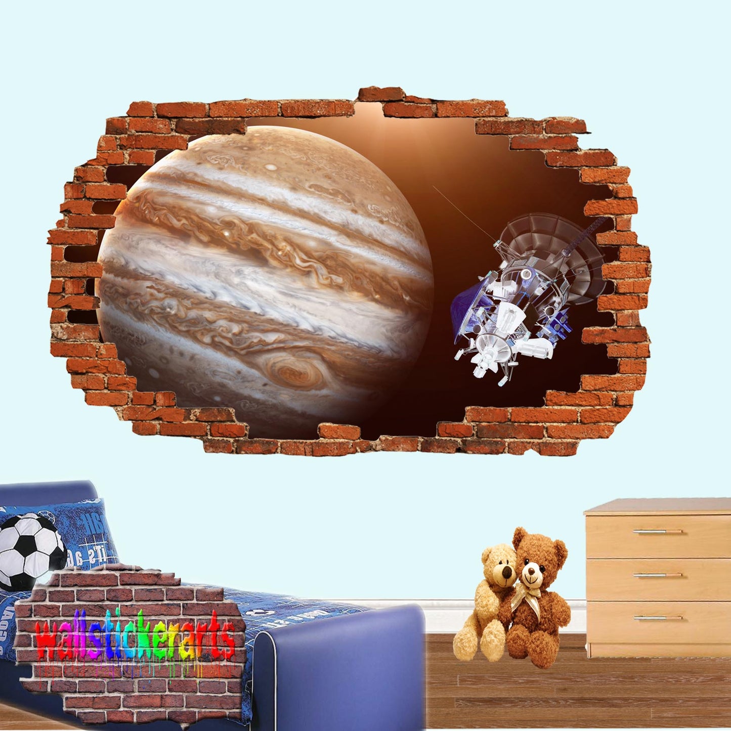 Planets Jupiter Satellite Galileo Wall Sticker Poster Decal Mural