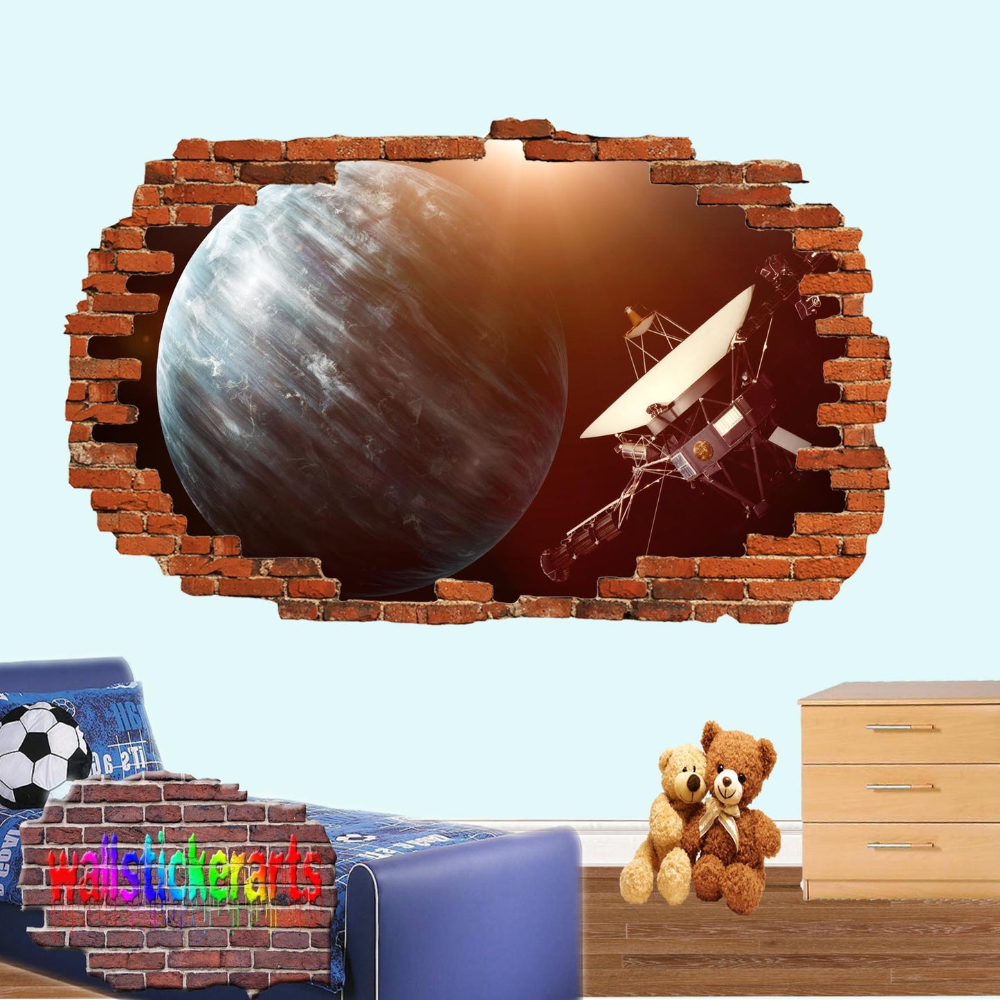 Planets Uranus Satellite Voyager Wall Sticker Poster Decal Mural