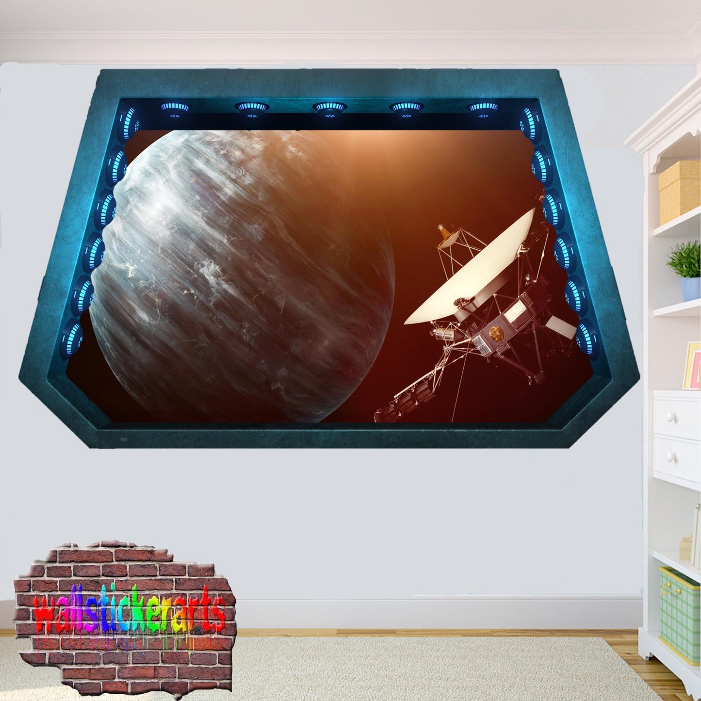 Planets Uranus Satellite Voyager Wall Sticker Poster Decal Mural