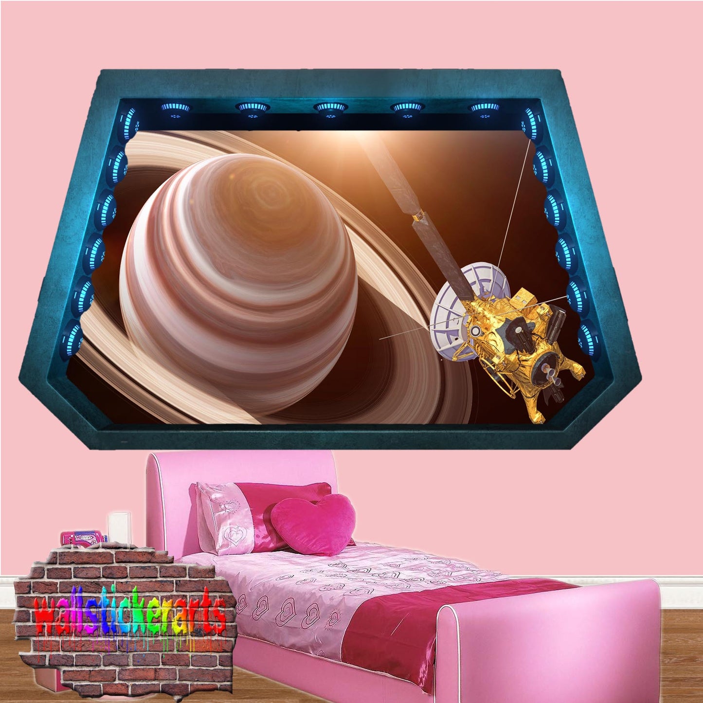 Planets Saturn Satellite Cassini Wall Sticker Poster Decal Mural