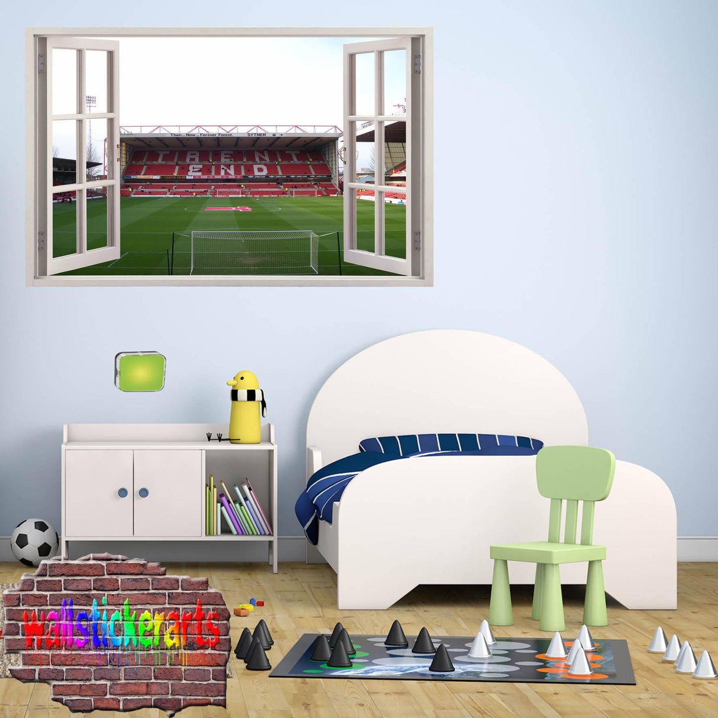 Nottingham Forest City Ground Football Stadium 3d Art Wall Sticker Mural Room Office Shop Decor Decal