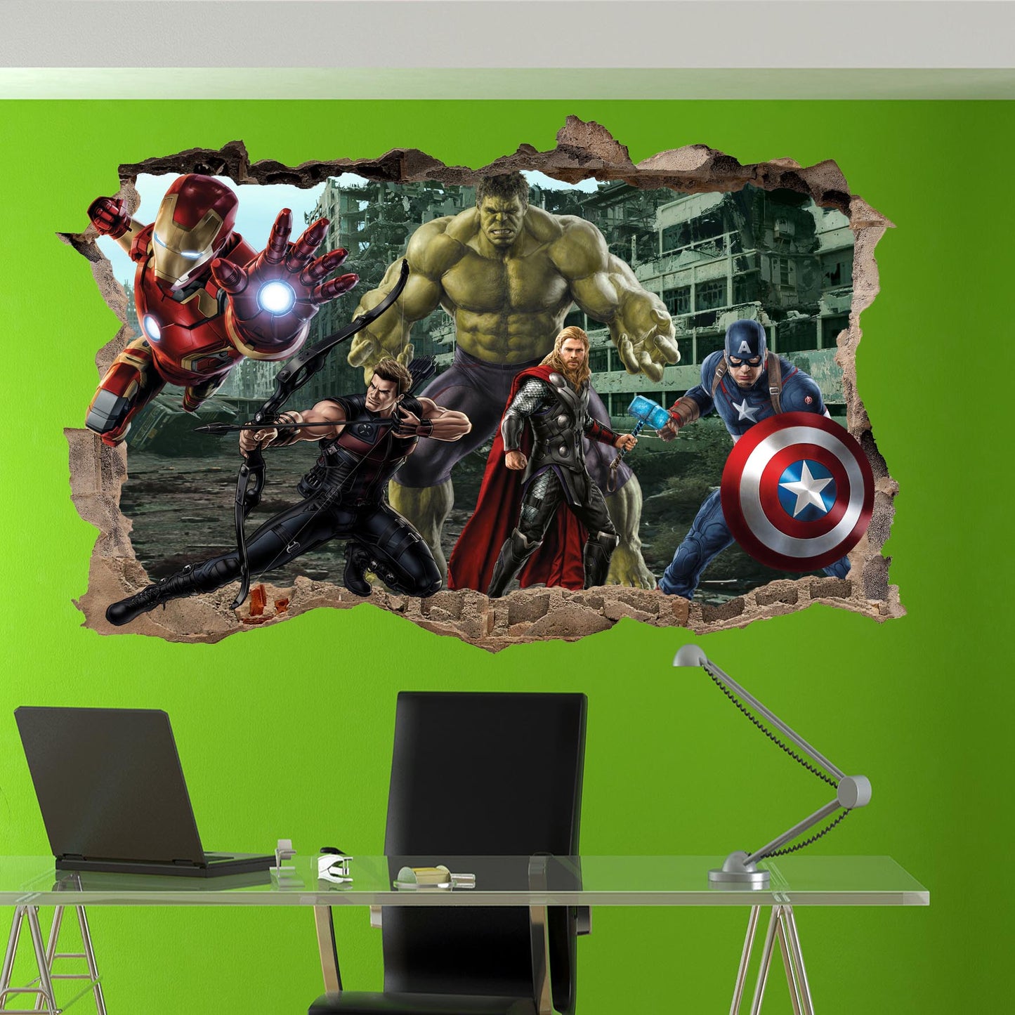 Marvel avengers hulk captain america thor poster sticker mural decal