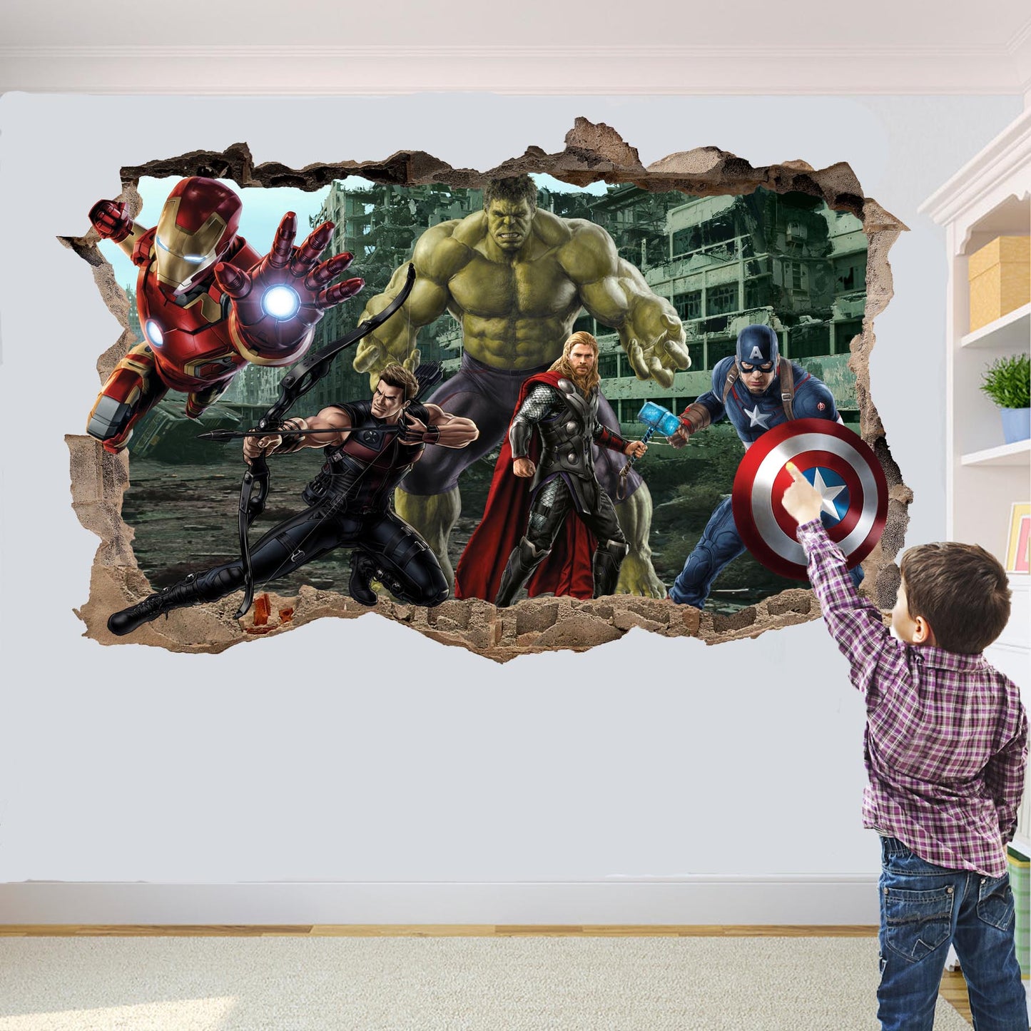 Marvel avengers hulk captain america thor poster sticker mural decal