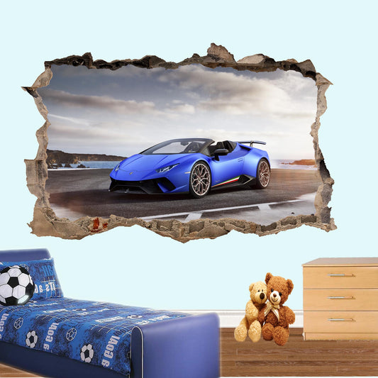 Lamborghini Roadster convertable super sports car poster wall sticker mural decal