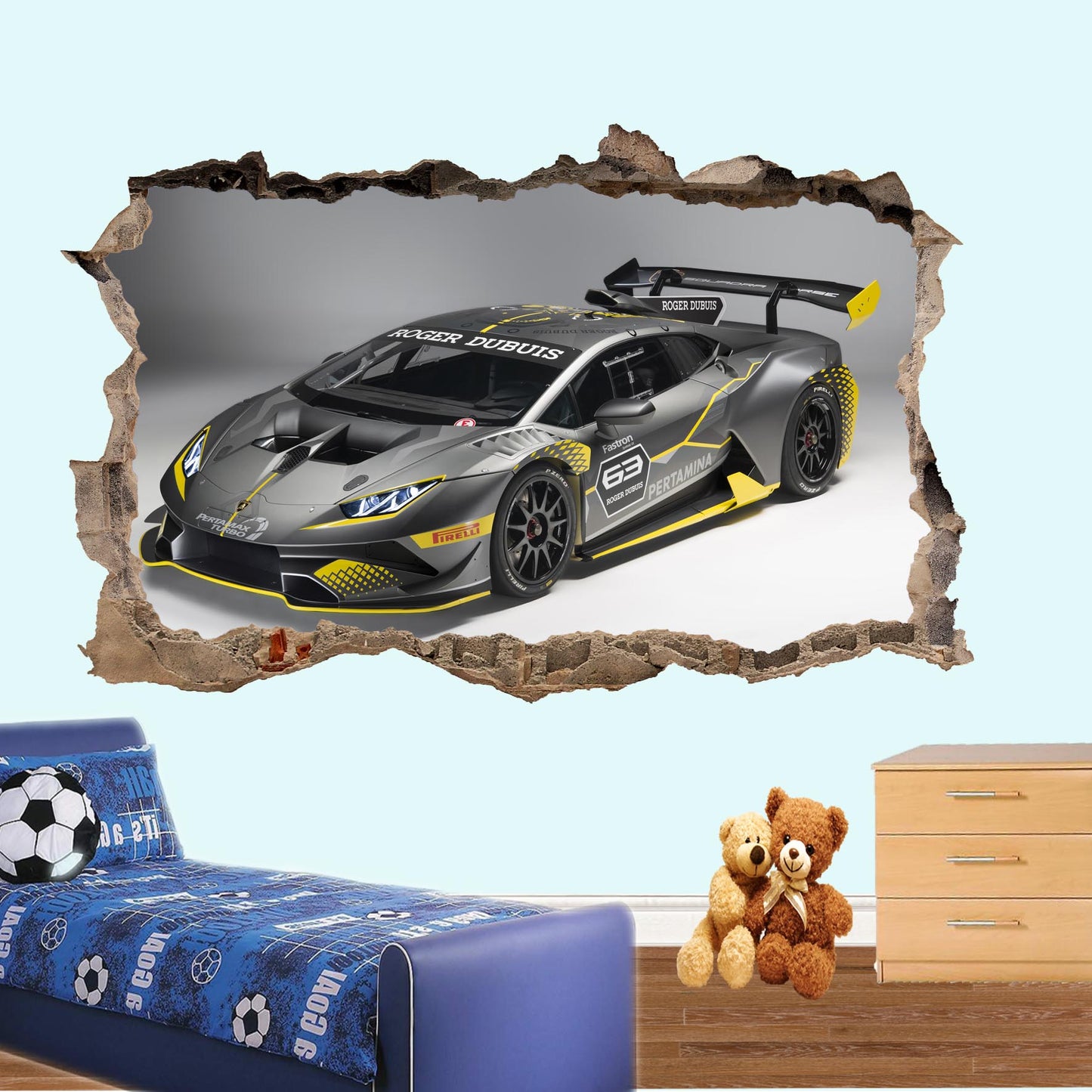Lamborghini Racing super tuning car poster wall sticker mural decal